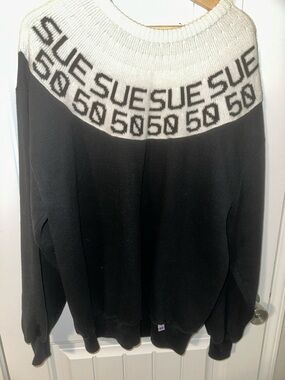 Handmade Black and White Sweatshirt